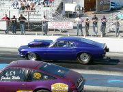 Blue MUSTANG Drag Car